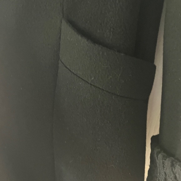 St. John Black Maxi Cashmere Coat Collection Sz 14 - Picture 6 of 11